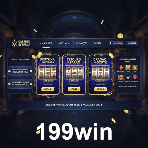 Tela de login rápido na plataforma 199win de casino e jogos